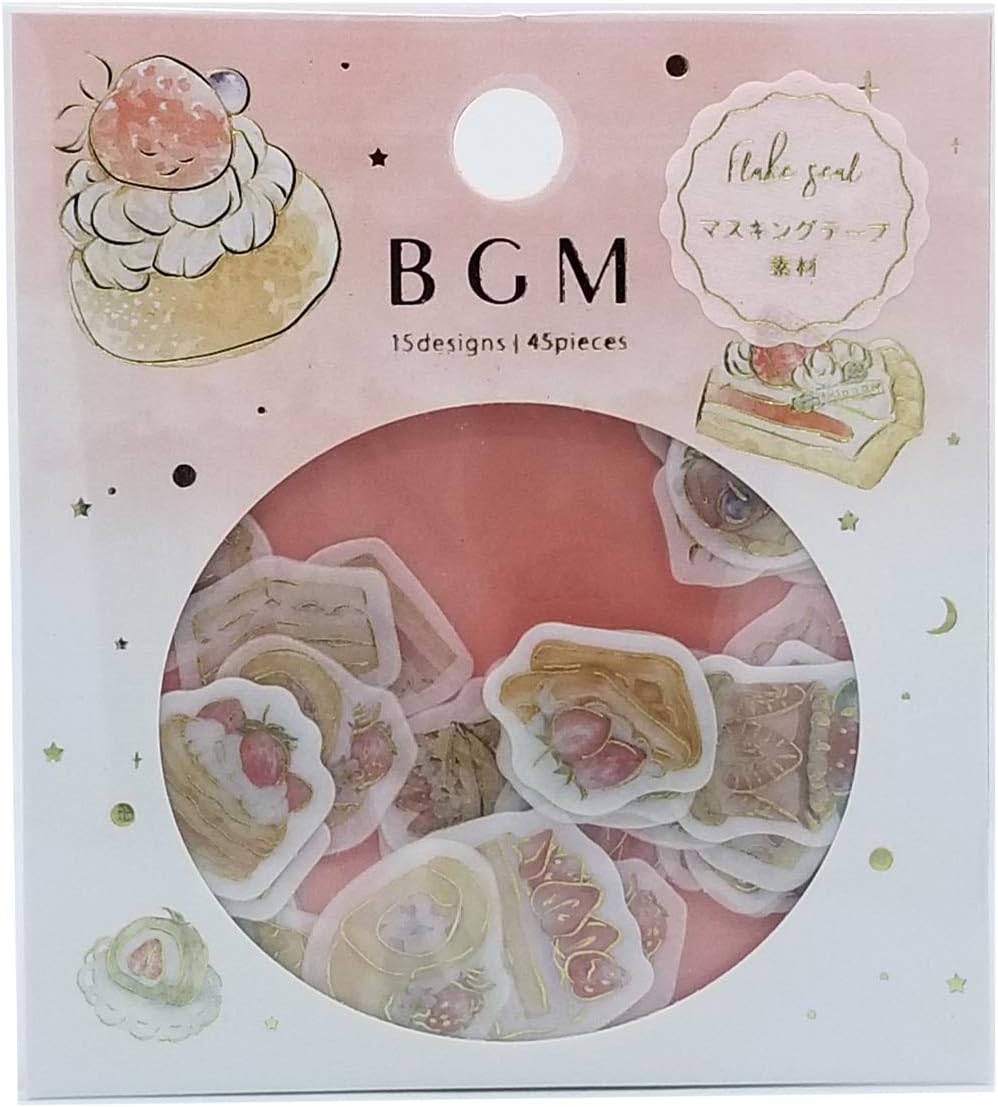 BGM Flake Stickers Flake Seal Foil Stamping Strawberry
