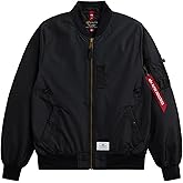Alpha Industries Men's Ma-1 Skymaster Mid Length Zip Flight Jacket with Pockets