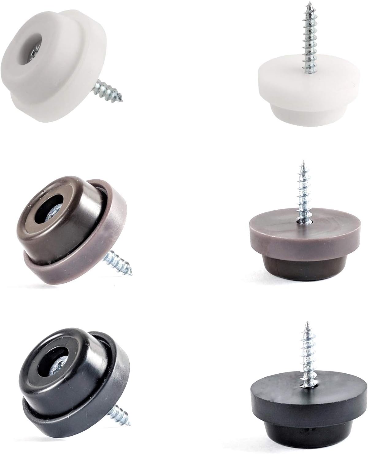 Furniture Stoppers. Screw on Rubber Non Slip Non Marking Feet, Various Size and Colours Available, Made in Germany