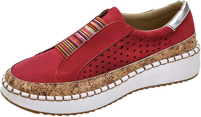 Qingsiy Zapatillas Deportivas de Mujer Gimnasio Fitness Correr Ligero Comodos Respirable Zapatillas sin Cordones con Punta Redonda y Punta Redonda para Mujer: Amazon.es: Zapatos y complementos