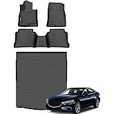 Jenofa-Floor Mats for Mazda 6 2014-2021 5-Seater Car Mats Cargo Mat Fit 2020 Mazda 6 All Weather Non-Slip Waterproof Durable TPE Rubber Floor Liner Accessories Full Set