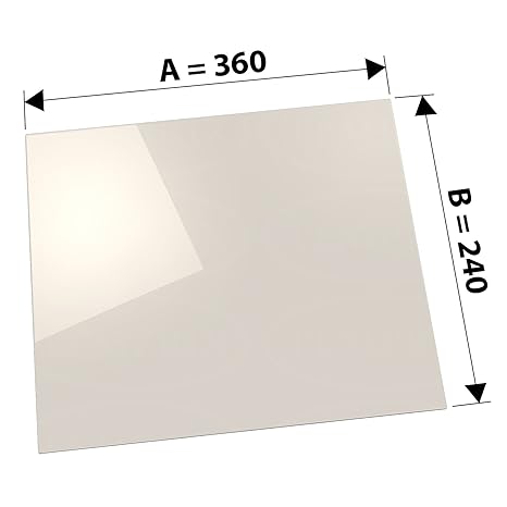 Kaminglas und Ofenglas 360 x 240 x 4 mm | Temperaturbeständig bis 800° C | » Wunschmaße auf Anfrage « | Markenqualität in Ers
