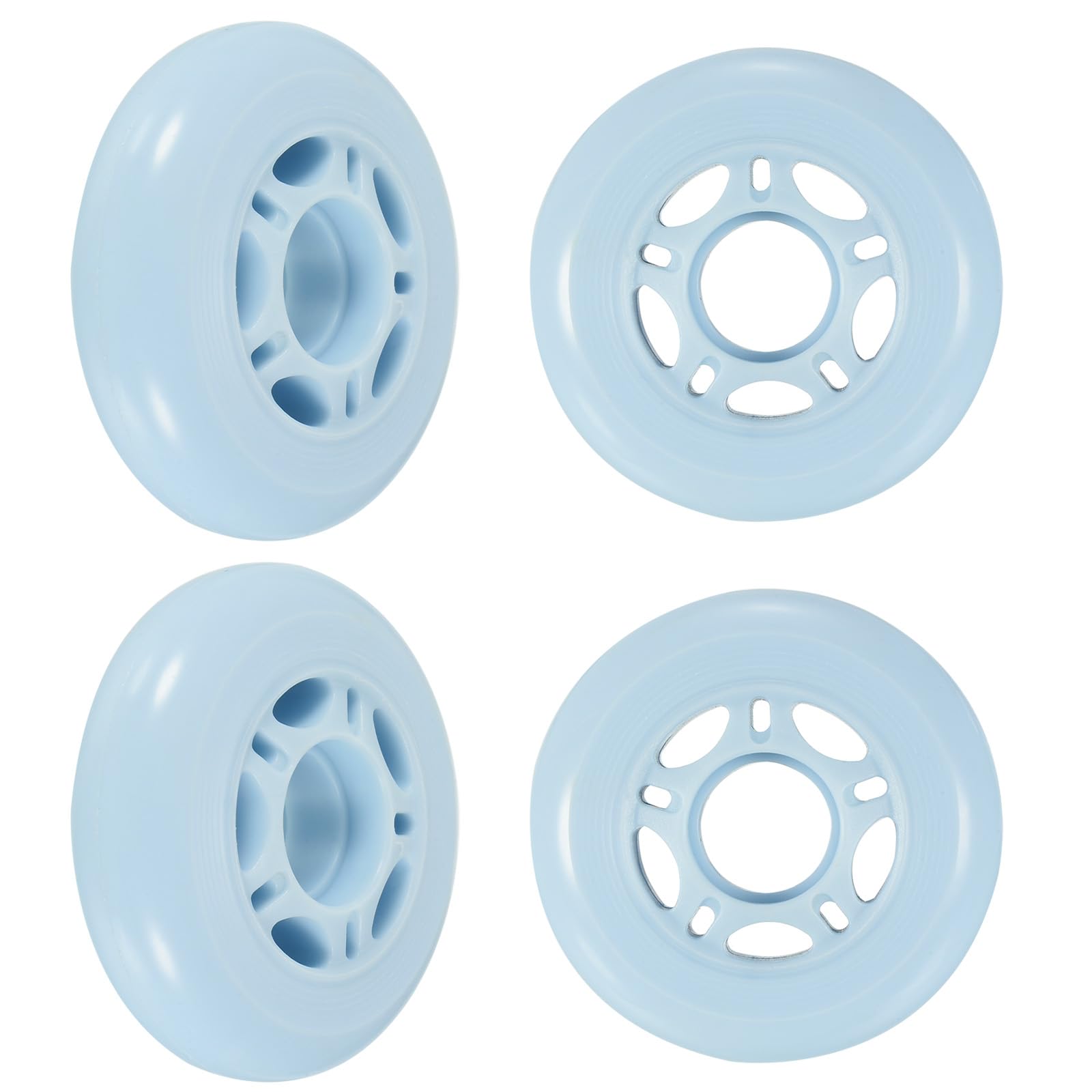 M METERXITY 4 Pack PU Skate Wheels - Inline Skate Wheels Fitting for Single Row, Apply to Roller Skating/Outdoor Sports (24 x 70mm, Blue)