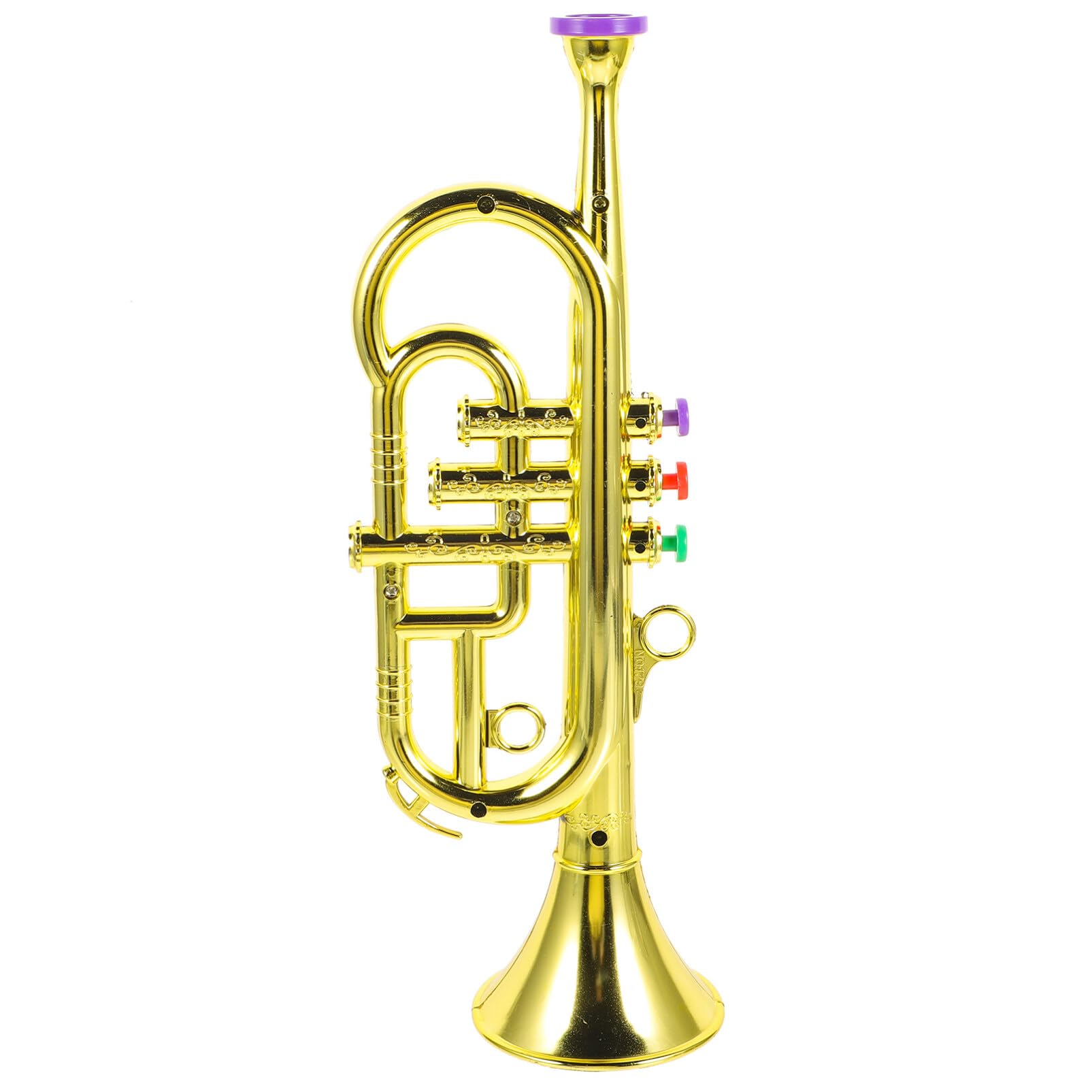 TOYANDONA 1pc Musical Instrument Props Model Kids Musical Trumpet Instrument for Kids Harmonica for Saxophone Accessories Toddler Toys for Girls ' Toys Child Horn Metal Abs