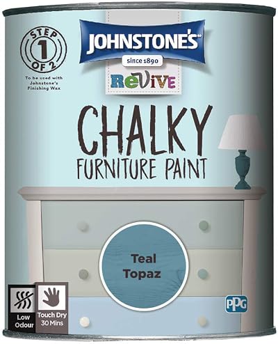 Johnstone's Chalky Furniture Paint Teal Topaz 0.75 L