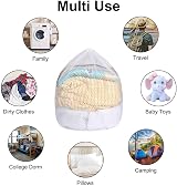 Flintronic 3PCS Drawstring Mesh Laundry Bags 30x40 40x50 50x60 Coarse Mesh view 7