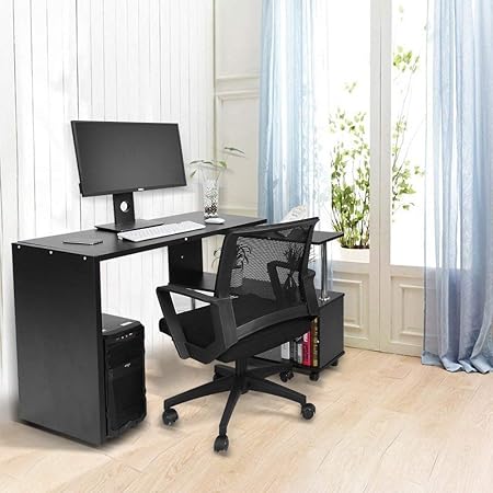 360 Grad drehbar, verstellbar, L-Form, Eckschreibtisch, Ecke Computer