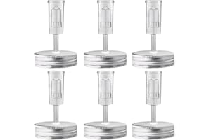 Mason Jar Fermentation Lids Kit with 6 Lids & Airlocks, 2.76" Regular Mouth Fermenting Supplies