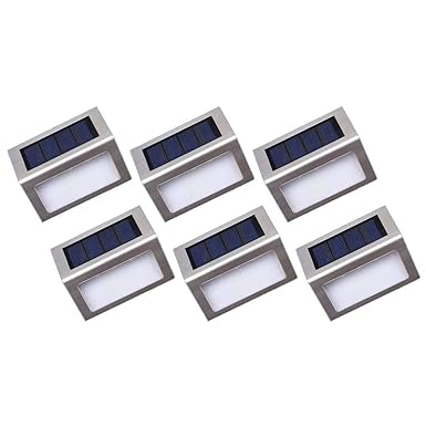 Nateer Solarleuchte Garten, 3 LED Solar Wandleuchten mit Lichtsensor, Wasserdichte Kabellose Sicherheitslicht Solarlampe für 