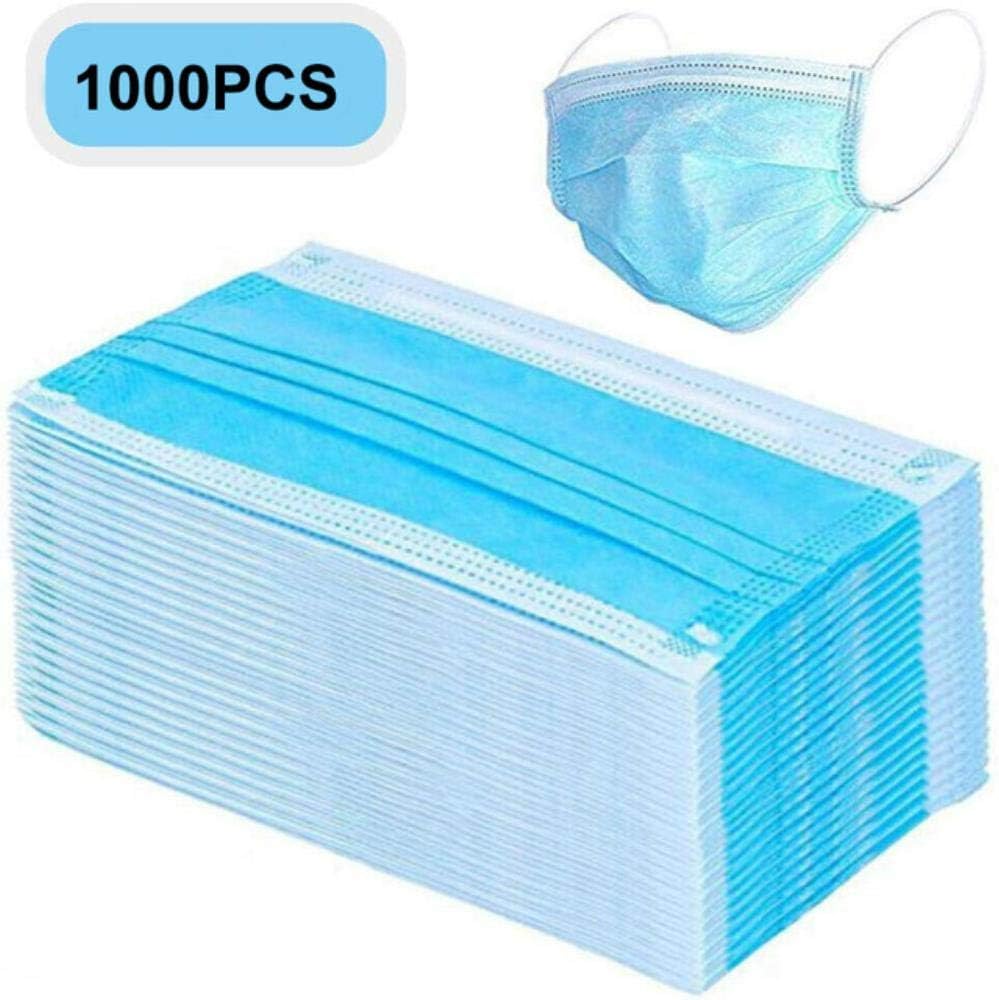 100-1000PCS Disposable mask 3-Layer Non-Woven Disposable Elastic Mouth Soft Breathable Flu Hygiene Face Mask KN95 Ship by FedEx,1000PCS