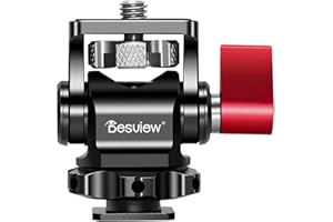 Desview M3 Camera Monitor Mount, Swivel 360°and Tilt 180°Adjustable Field Monitor Mount Monitor Holder with 1/4" Screw Cold Shoe for 5 and 7 inch Video Monitor