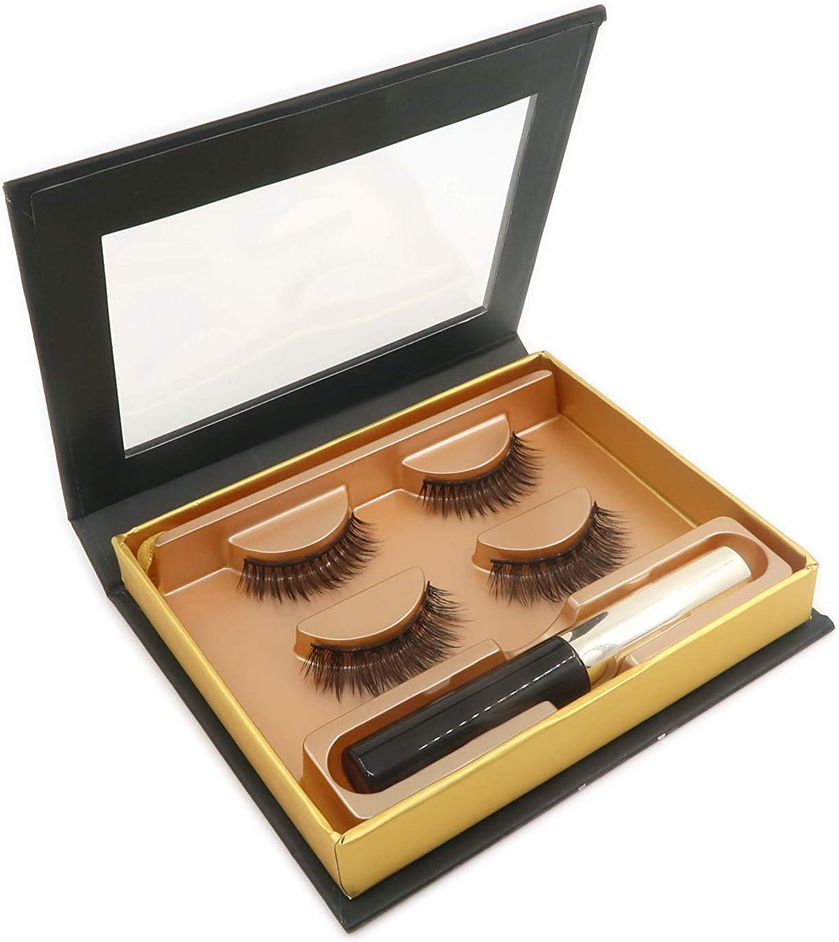 Avilana Magnetic Eyeliner and Magnetic Eyelashes Easy to Use False Lashes Made with Korean Silk Fiber, 5 Magnets Per Lash, Magnetic Eyeliner And Lashes Kit (Classy & Sassy