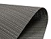 Pauwer Set of 6 Wedge Placemats for Round Dining Table Woven Vinyl Washable Plastic Round Table Placemats Wipe Clean(Set of 6,Grey)