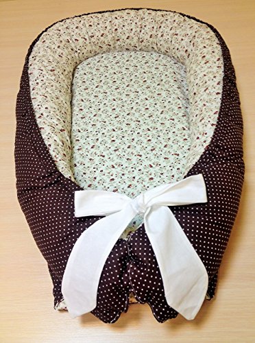 Baby Nest Protection Liner Snuggle Cotton Crib Bedding Brown Beige