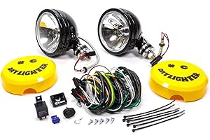 KC HiLiTES 238 Daylighter Black 100w Spot Beam Light System