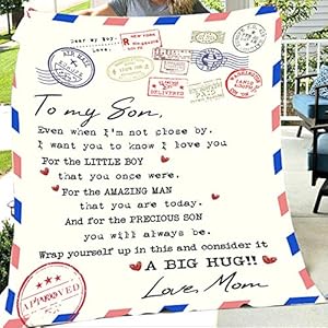 ZRSH Bericht Brief Deken Gepersonaliseerde Aangepaste Naam Bericht Tekst voor Dochter Zoon Moeder Vader Vrouw Man…