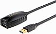 CableCreation Gold (Long 16FT) Super Speed USB 3.0 Active Extension Cable, USB 3.0 Extender USB A-Male to A-Female Cable, 5Meter/16ft, Black