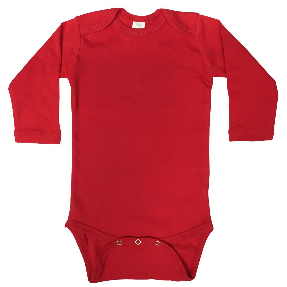 Red long sleeve baby onesie Clearance