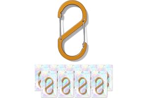 AWNPROR S Carabiner Clips,2.6In Aluminum S Hook Double Snap Clasps Bottle Clip Paracord Keychain Hooks Backpack Hanger Camping Accessories for Backpacking,Fishing,Camping,Hiking,Picnic 10pcs