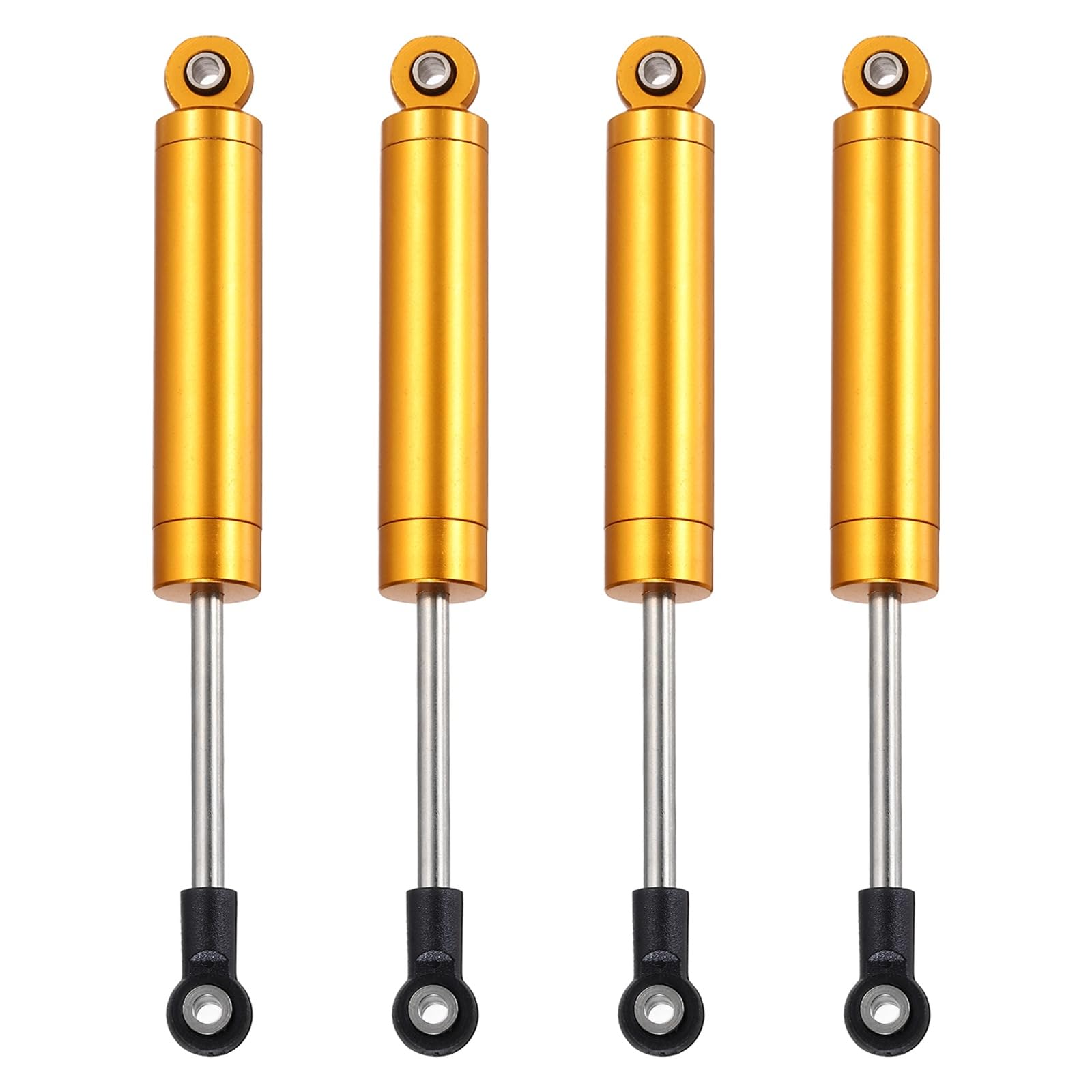 sourcing map 4 Pcs RC Shock Absorber 1/10 102mm Internal Spring Oil Shock Absorber Dampers for 1/10 RC Car Crawler Racing Truck Upgrade Parts, Orange
