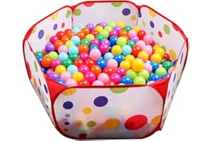 EocuSun Kids Ball Pit Large Pop Up Toddler Ball Pits Tent for Toddlers Girls Boys for Indoor Outdoor Baby Playpen w/Zipper Storage Bag, Balls Not Included (ARed)