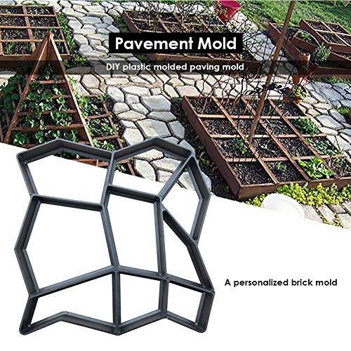 Mikolot Pavement Mold - Plastic DIY Path Maker Brick Mold Concrete Stone Molds for Stepping Stones (5#)
