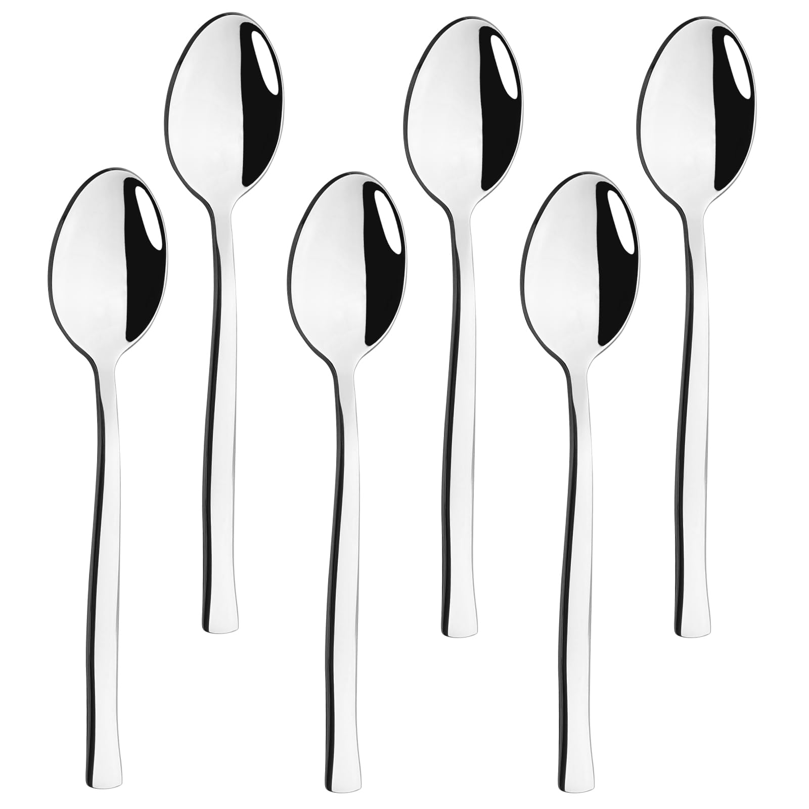Ikando Teaspoons Set of 12, Stainless Steel Table Teaspoon Tea Stirring Spoons, Cutlery Starter Spoons Ideal for Coffee Cafe Latte Espresso Hot Chocolate (15 cm, 5.9 inches)