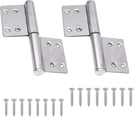 ManLee 2pcs Scharnier Edelstahl Flaggenscharnier Lang Türscharniere