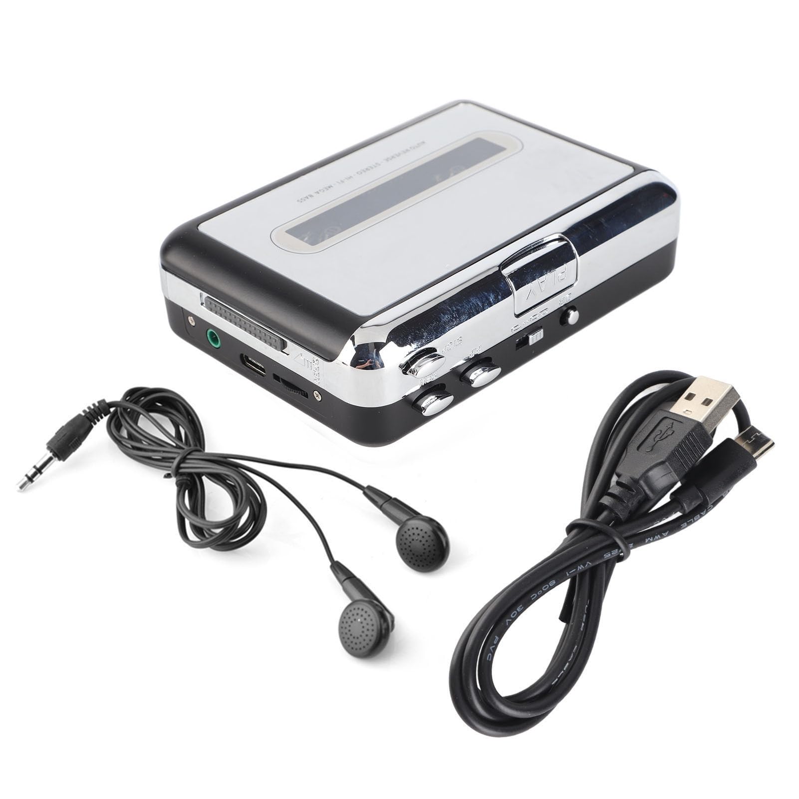 USB Cassette Player USB Cassette Tape to PC MP3 CD Switcher Converter Capture o Music Player with Headphones