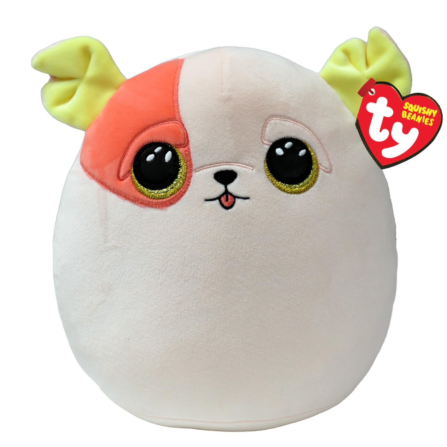 TY Patch Dog Squish a Boo 14 Inches - Squishy Beanies for Kids, Baby Soft Plush Toys - Collectible Cuddly Stuffed Teddy