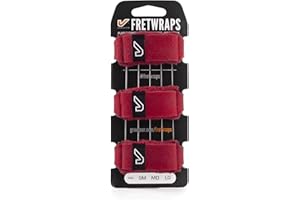 Gruv Gear FretWraps HD 3-Pack"Fire" Guitar String Muters, Red, Small