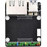 Fits Raspberry Pi CM5 Dual Gigabit Ethernet Base Board - Mini Industrial IoT Gateway Carrier Board with 40-Pin GPIO, USB 3.0, Fan Header - Compatible with CM5 Lite/eMMC Modules