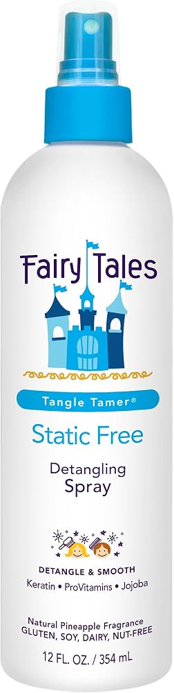 Fairy Tales Tangle Tamer Static Free Detangling Spray 12 oz | Detangler Spray for Kids - Paraben Free, Sulfate Free, Gluten F