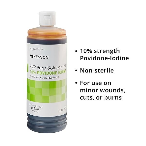 MCKESSON PVP PREP SOLUTION USP, 10% POVIDONE-IODINE, 16 OZ, 1 COUNT