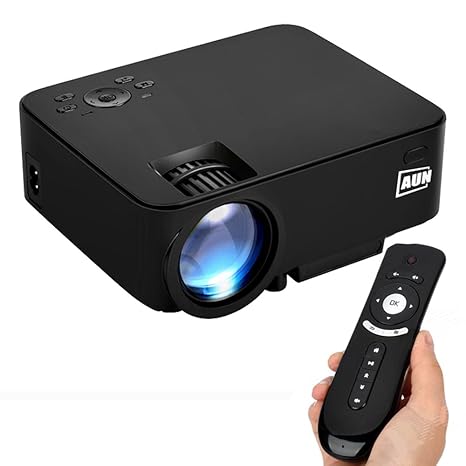 AUN 2 in 1 Android Proyector + TV Box 1500 Lúmenes LED Proyector ...