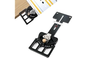Aepiraza Adjustable Angle Track Saw Square with Cuts from -60° to 60° Guide Rail Ruler Compatible with Festool and Makita, 90