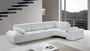 blanco piel seccional moderno