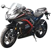 X-PRO Roadster 250 6 Speed Motorcycle EFI Fuel Injection Dirt Bike Bike Street Bike Motorcycle Assembled in Crate (Black)
