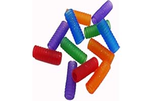 KRISMYA Assorted Colors Rubber Pencil Grips - Grippies for Pencils/Pens in Regular Size (12 Pcs)