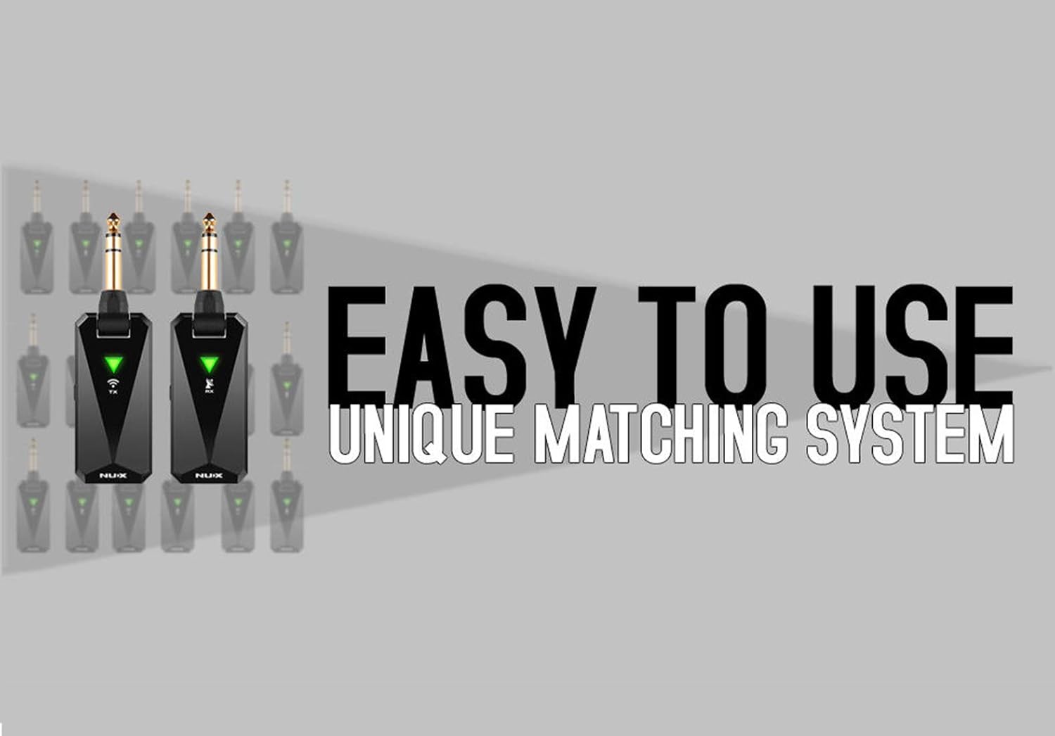 NUX B-5RC Wireless Guitar System for Electric Guitars, Bass, Ukuleles, Active Pickups Bundle with Blucoil USB Wall Adapter, 3-FT USB 2.0 Type-A Extension Cable, 4X Patch Cables, and 4X Guitar Picks: Home Audio & Theater