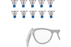 10pcs Smart Glasses Screws, 0.25x0.2cm/0.1x0.08in Silver Replacement Screws Glasses Accessories Repair Kit Compatible with Me