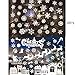 YLINGSU 66+ Large Christmas Snowflake Window Clings Decorations - Baubles / elk -Winter Wonderland Xmas Party Stickers Decal Ornaments (white)