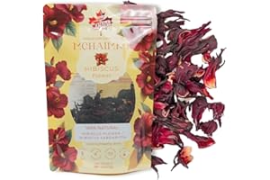 MCHAIMKO Organic Sun - Dried Hibiscus Flowers (1.7oz/52g/45+ servings) -Food, Cooking, Baking, Tea, Hand-Picked, No Additives