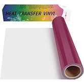 HTVRONT Heat Transfer Vinyl Maroon HTV Roll-12 x 15ft HTV Vinyl for Shirts | Maroon Iron on Vinyl Roll for All Cutting Machines - Easy to Cut &amp; Weed for Heat Vinyl Design