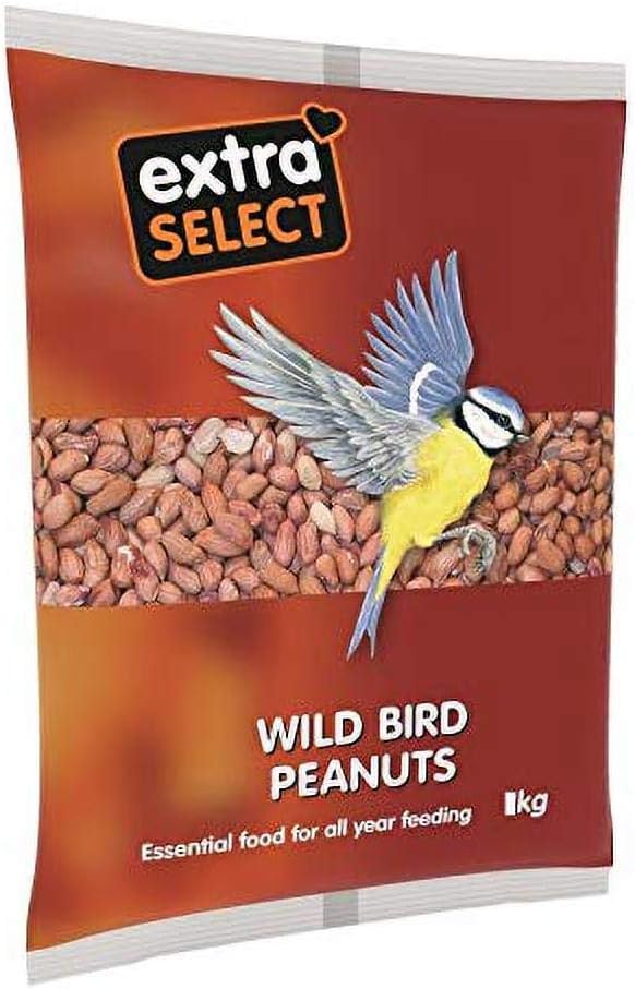 Extra Select Whole Peanuts for Wild Birds: Wild Bird Food Peanuts & Squirrel Food - 3kg Bag, 3 kg (Pack of 1)
