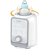 Dorfly Swirlable Baby Bottle Warmer 3 Mins Fast Bottle Warmer 9 in 1 Bottle Warmer for Breastmilk & Formula Accurate Tempertature Control Milk Warmer for Baby with Night Light for Bedroom