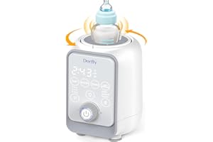 Dorfly Swirlable Baby Bottle Warmer 3 Mins Fast Bottle Warmer 9 in 1 Bottle Warmer for Breastmilk & Formula Accurate Tempertature Control Milk Warmer for Baby with Night Light for Bedroom