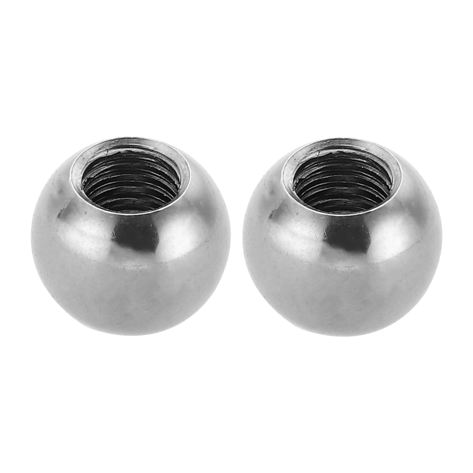 PATIKIL M8x16mm Ball Nuts Knob, 2 Pcs Female Thread 304 Stainless Steel Round Blind Hole Screw Cap Cover for Lighting Machinery DIY Decoration, Silver