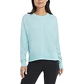 Danskin womens Long Sleeve Wash Pullover Sweatshirt