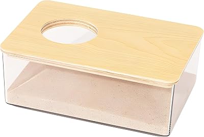 PLUSHCEWT Hamster Sand Bath Container for Syrian Mice Gerbils 15.5x10.5x6 cm
